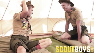 ScoutBoys - Sexy, smooth scout screams as he's fucked raw by hung mate