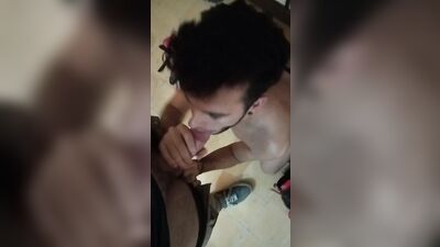 He ejaculate in the face of the youtuber seba terry, and he drinks it all