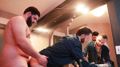 Seduced my gay buddy into the WASHROOM while my friends were over and ALMOST GOT CAUGHT