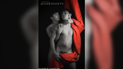 Red, Fragile, Nude Collaborative Photo Shoot Slideshow of PornHub Models CJ-Dy & JakeScort