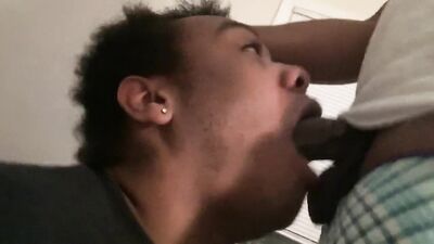 Twink Gives BBC Head Until Facial