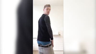 Tagged Cumshot Fetish! College Student Desk Messy