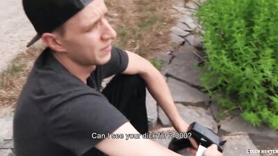 CZECH HUNTER 552 - Cute Twink Patrick Sucks A Stranger's Cock And Gets His Ass Stretched For Money