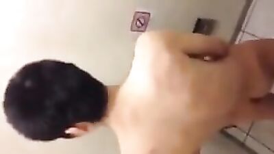 Gay Asian Restroom Spy Stall Solo
