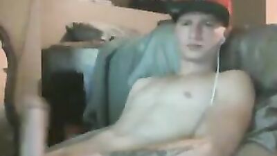 Sexy Caden Jerks His Rod on Gaydudecams.com - Raw and Real Web-Cam Bareback Action!