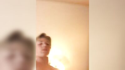 Blonde Cum Play: Dude Eats and Fingers his Own Sperm!