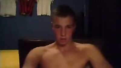 German Boy Webcam Show: Cum Shots and Handjobs with Blonde Teen