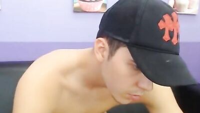 Hung Cam Boy takes on Dildo - Amateur Ass Play Solo