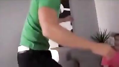 Triple Dicked Brunette Cutie: Action Bareback Group Sex Delight