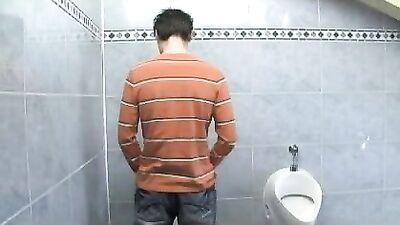 Teen boys porn in the station toilet