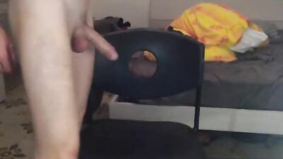 Horny naked guy jerking off on cam