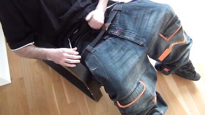 Busting Baggy Jeans - An Amateur Cum Shot Handjob