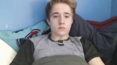Young & Smooth Blond Boy - Cum Shots & Webcam Fun