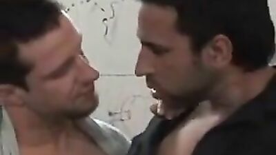 Double-Stuffed by Two Twinks in Public