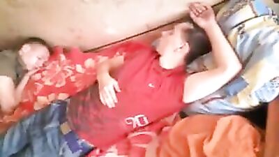 Touching some dude while he sleeps