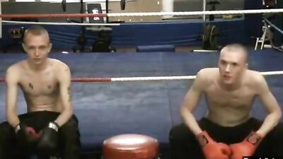 Horny Boxers Cumming with Each Other: Blond Boys and Big Cocks!