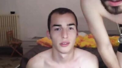 Cum on his lovers beard: Sweet Amateur Oral Delight!