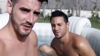 Hot Pool Lust: Two Amateur Guys Go Wild in the Water!