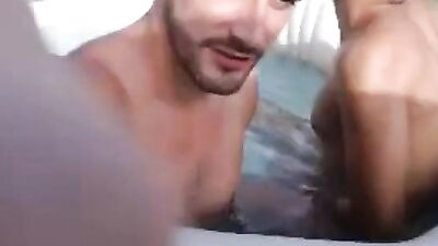 Hot Pool Lust: Two Amateur Guys Go Wild in the Water!