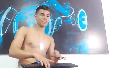 Colombian Cum Bubble Hot Boy Self-Suck Ass on Web-Cam