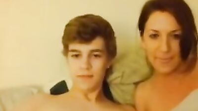 Bareback Fucking with Hot Older Lady and Young Boy!