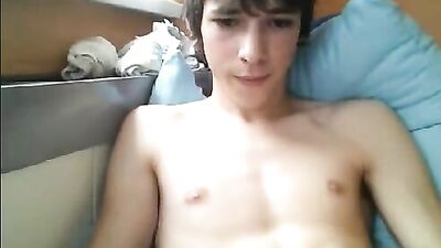 Webcam Cum Shot Handjob! Sexy Solo Teen Boys Smooth Wank & Cum on Cam!