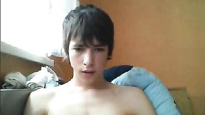 Webcam Cum Shot Handjob! Sexy Solo Teen Boys Smooth Wank & Cum on Cam!