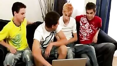 Gang Bang Twink Party: Action Bareback Group Sex!
