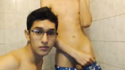 Bathroom Buddies: Two Amateur Boys Get Wild in the Shower!