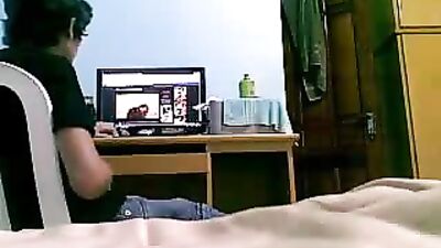 Caught-jerking-off-by-his-friend