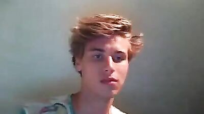 Blond Teen Wanks on Cam! Blonde Boys Cum Shots Handjob