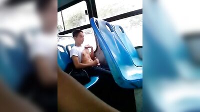 Latino Boy Smooth - Bus Masturbation Exposed!