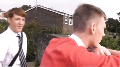 Gay Porn Threesome: School Boys Get Tied Up and d