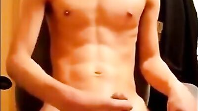 Flex-pose Muscle Boys Amateur Cum Shots