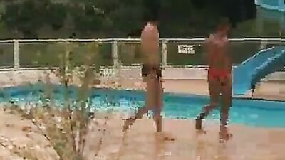 Latino Pool Locker Sex Action Packed Big Cocks