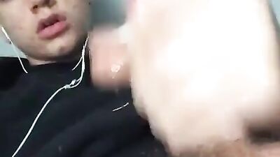 Vine guy with lubed up cock