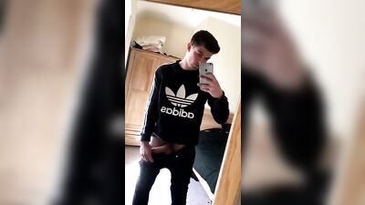 Handsome Web-Cam Boy Unleashes His Dick