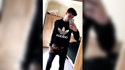 Handsome Web-Cam Boy Unleashes His Dick