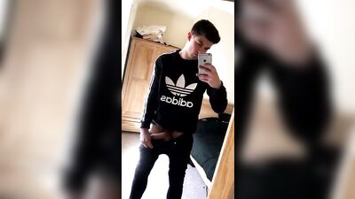 Handsome Web-Cam Boy Unleashes His Dick