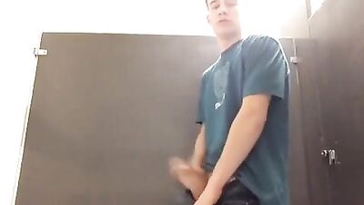 Jerking in the School Bathroom: Amateur Cum Shots and Handjobs!