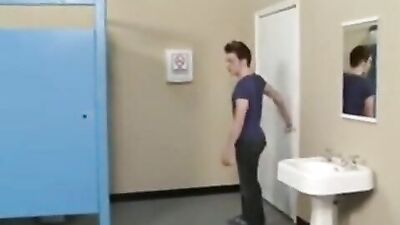 Flexing for teacher Bareback Father and Step Son Oral!