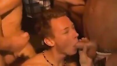 Orgy At The Dance Club: Action-Packed Bareback Group Sex!