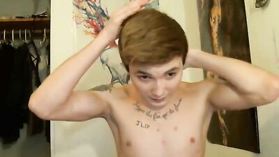 Young Tattooed Cutie Gives Us A Good Show!