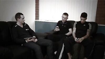 Porn Party Trio - Action Group Sex Three hot guys in a wild orgy!