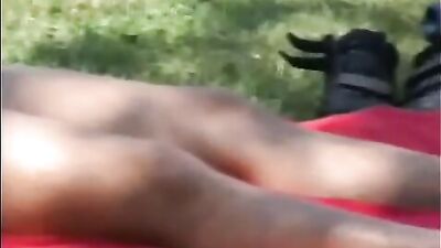 Two guys in the park: Action Cum Shots Oral!