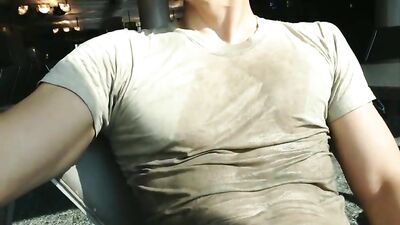 Outside Piss Cum Public! - Airport Amateur Fetish Exposed!