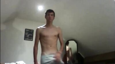 College Stud Stroke & Cum Fest: The Ultimate Dark-Haired Twink Experience!