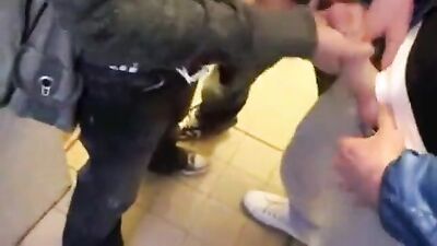 UK Toilets rock with cock again: Amateur Big Cocks Action in London!