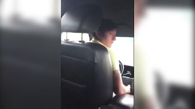 Handjob Public Outside: Taxi Drivers Journey with the Passenger!