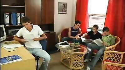 Gang Bang In The Twink Office! (BB Party 4some)